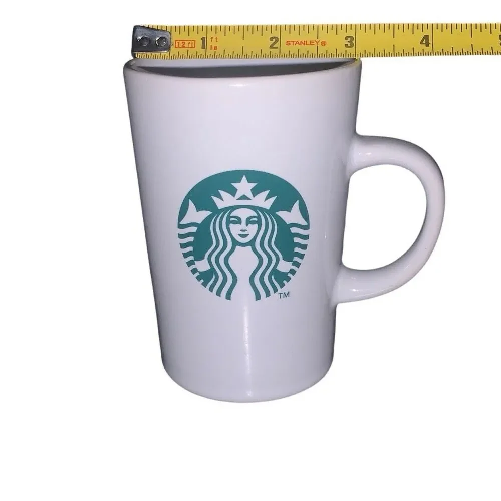 Vintage Starbucks 2011 Mermaid Siren Logo Coffee Mug Cup White Heavy Classic